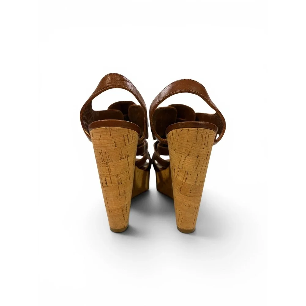 Coach Wedges Size 7.5 - Cork Platform Wedges In Brown Y2K Vibes